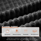Bean Bag Chair with Pillow, Giant Flannal Memory Foam beanbags Lazy Sofa for Audlts Fireside Chair Armless Chair for Living Room Bedroom Dorm Office (Black, Single Sofa)