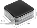 Siveit CD Case, 40 Capacity CD/DVD Case Holders Wallet Hard Plastic DVD Disc Cases Storage Binder for Car Home Office Travel (Black)