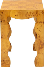 Bali & pari Huxley Modern and Contemporary Real Burl Wood End Table