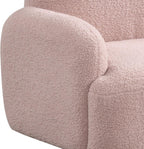 25.5" W Pink Sherpa Bear Shaped Armchair