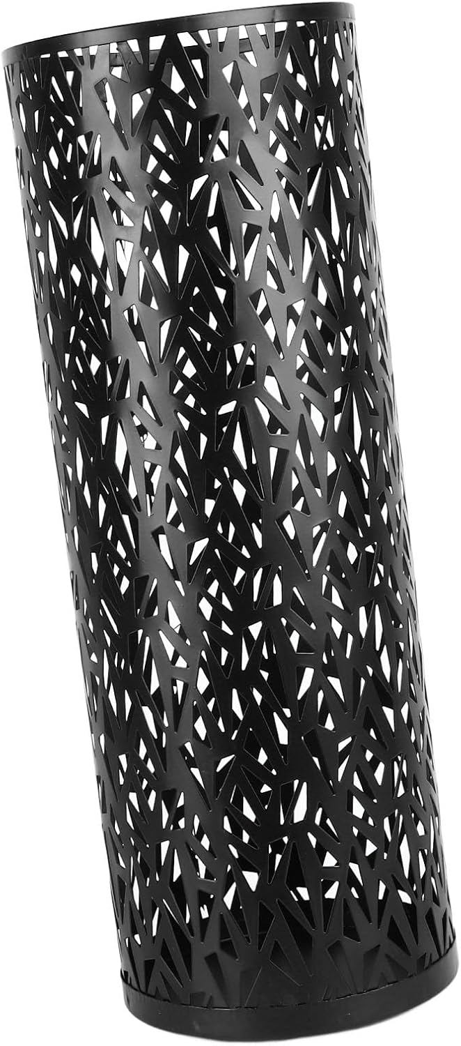 Sorandy Metal Umbrella Holder, Round Freestanding Umbrella Stand, Hollowed Pattern Stand with Quick Drying Design, Ideal for Entryway, Office & Home (S 62x50cm / 24.41x19.69in)