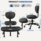 Cross Legged Office Chair with Wheels, Ergonomic Kneeling Chair with Lumbar Support and Adjustable Height for Meditation, ADHD Desk & Yoga