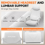 GTPLAYER Computer Chair with Adjustable Footrest, Ergonomic Gaming Chair with Headrest and Lumbar Support, Breathable Mesh Office Chair for Adults, High Back Reclining Desk Chair for Gaming and Office