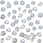 HANSGO 500PCS Diamonds, Mini Clear Fake Diamonds Acrylic Gems Table Scatter Crystals for Vase Fillers, Wedding Decor, Pirate Treasure, Photo Props, Party Decorations, Food Display（0.39-0.47in）