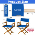 STAY GENT Director's Chair Canvas Replacement Kit 21"L x 8"W - 21"L x 16.5"W Replacement Canvas Durable Cotton Canvas Seat & Back Covers for Home,Model Artist,Makeup,Show Dressing Room, 1 Set Blue
