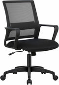 PayLessHere Gaming Chair Ergonomic Computer Chair Office Chair Video Game Chairs with Lumbar Support Desk Chair Armrest Mid Black Cushion Swivel Rolling Chair with Wheels for Home Office(Black)