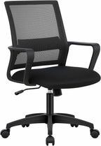 PayLessHere Gaming Chair Ergonomic Computer Chair Office Chair Video Game Chairs with Lumbar Support Desk Chair Armrest Mid Black Cushion Swivel Rolling Chair with Wheels for Home Office(Black)