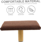 Hemoton Wooden Ergonomic Bench with Cotton Cushion for Comfortable Sitting Posture, Portable Stool for Home and Office Use, Stylish Coffee Color Posture Bench and Prayer