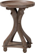 Baxton Studio Westlyn French Country Antique Brown Wood End Table