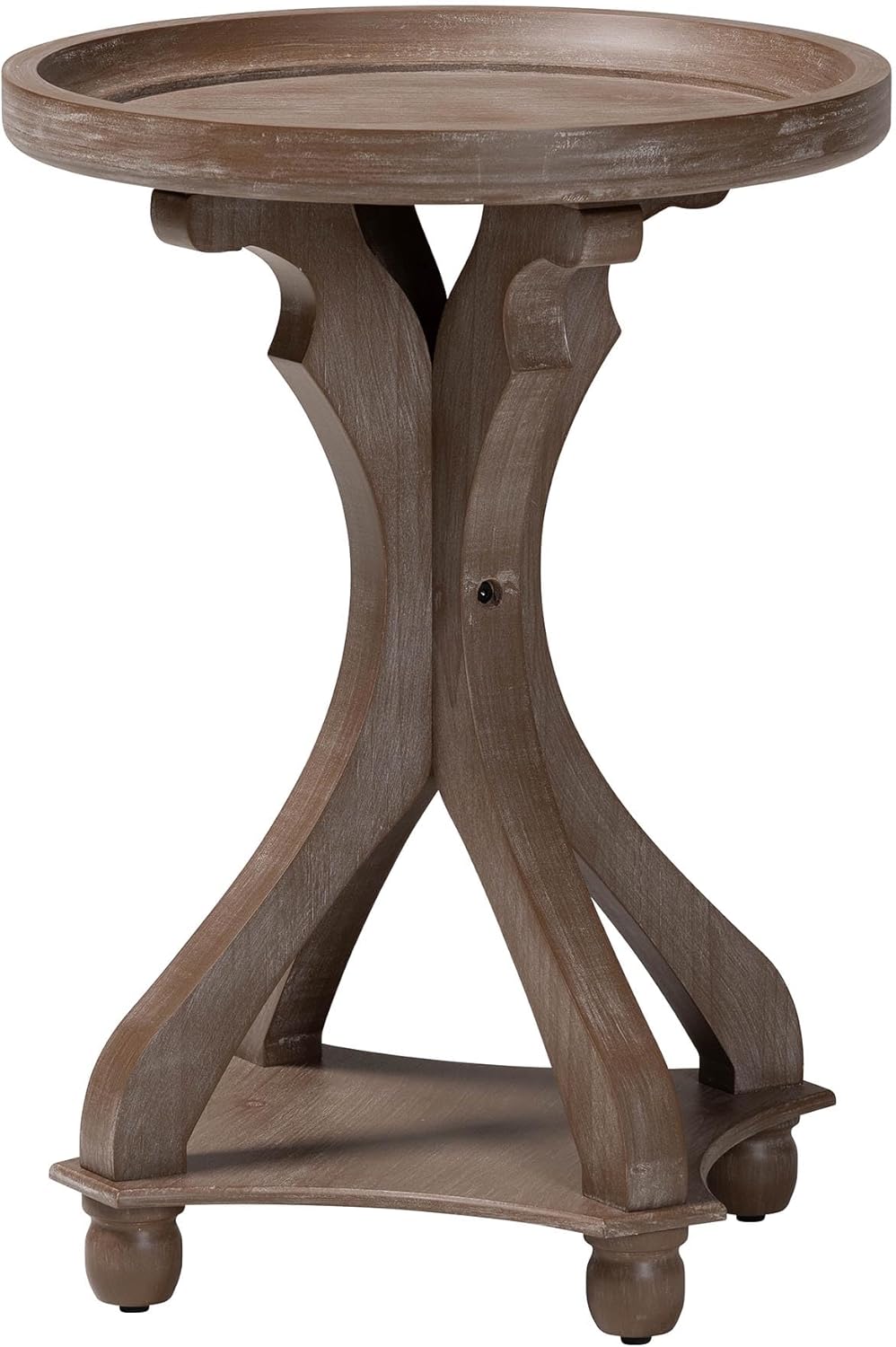 Baxton Studio Westlyn French Country Antique Brown Wood End Table