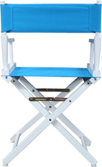 Casual Home 200-01/021-27 Director Chair 18" - Classic Height WhiteFrame/Turquoise Canvas
