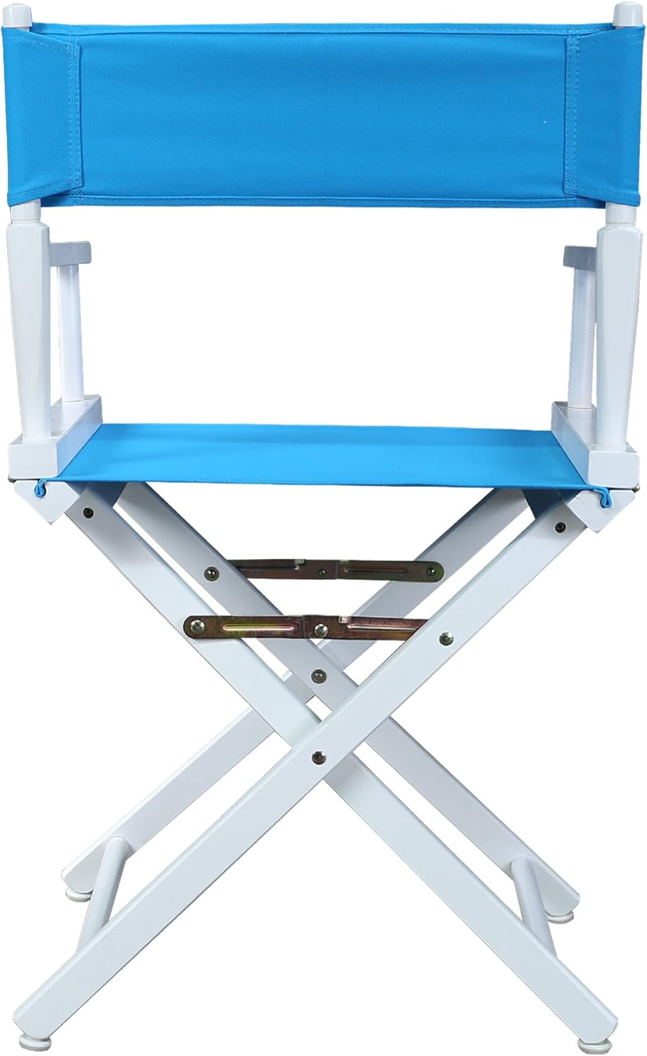 Casual Home 200-01/021-27 Director Chair 18" - Classic Height WhiteFrame/Turquoise Canvas