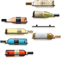 FLstudio Wall Mounted Wine Rack: 8 Bottle Wall Mount Wine Rack for Wine Bottles Display and Storage - Metal Wall Wine Bottle Organizer Holder for Wine Cellar Home Kitchen Bar Decor