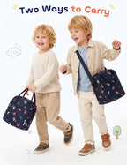 VASCHY Lunch Box Bag for Kids, Insulated Lightweight Lunch Box Tote for Toddler Boys School Daycare Kindergarten Construction Blue