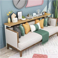 Modern Narrow Hallway Accent Table, Behind Couch Slim Table for Dorm Room, Wooden Window Sill & Radiator Tables for Home Office(White,160x20x80cm)