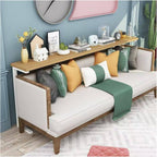 Modern Narrow Hallway Accent Table, Behind Couch Slim Table for Dorm Room, Wooden Window Sill & Radiator Tables for Home Office(White,160x20x80cm)