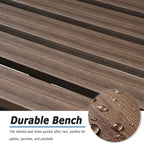 Walnut Outdoor Backless Bench for Garden, Set of 2, Outdoor Bench Weatherproof, Patio Benches for Outdoors, Benches Seat for Backyard, Porch, Plant Stand and Holder
