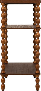Creative Co-Op Bobbin Leg Rectangle Wood Accent Table, Walnut