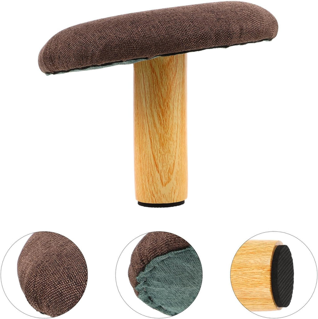 Ergonomic Wooden Bench for Posture Correction Versatile and Office Stool Supports Core Strength and Balance Comfortable Foot Rest for Reading and Home Use