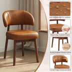 MALOL 47"-63" Extendable Round to Oval Dining Room Table Chairs Set for 4-8, Modern Wooden Kitchen Table and Chairs with Hidden Storage and Fluted Design for Dining Room/Small Space(Walnut and Brown)