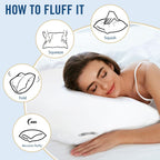Piwaal Luxury Hotel Pillows for Sleeping 2 Pack,Bed Pillows Standard Size Set of 2,Down Alternative Filling,Pillows for Back,Stomach and Side Sleepers
