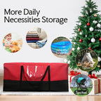 Christmas Tree Bag,Fits Up 10 Ft Tall Artificial Trees,600D Oxford Material,Heavy Duty Tree Bag,Dampproof Storage Bag with Durable Reinforced Handles & Dual Zipper&Transparent Pocket