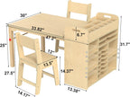 GDLF Kids Art Table and Chairs Set, Craft Desk with Large Storage and Portable Art Supply Organizer for Children Ages 8-12, 47" L x 30" W