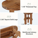 Solid Wood Dining Bench, 55" Wooden Entryway Bench with Thick Block Seat, Farmhouse Rustic Indoor Bench for Dining Table, End of Bed, Hallway, Bedroom, Living Room
