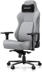 Anda Seat Phantom 4 Pro Gray Fabric Gaming Chairs for Adults - Large Wide Seat Gamer Chair with Dynamic Lumbar Support, Comfortable Ergonomic Video Game Seats with Magnetic Headrest - 3D Armrests