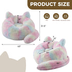 EBENCHICO Bean Bag Chair for Adults Teen,Giant Bean Bag Chairs Cat Design,Plush Faux Fur Beanbag Couch Comfy Accent Floor Sofa for Reading, Playing, Relaxing in Living Room, Bedroom