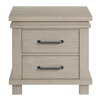 Soho Baby Hampton Premium Soft Closing 2-Drawer Nightstand, Smooth Stone Wash