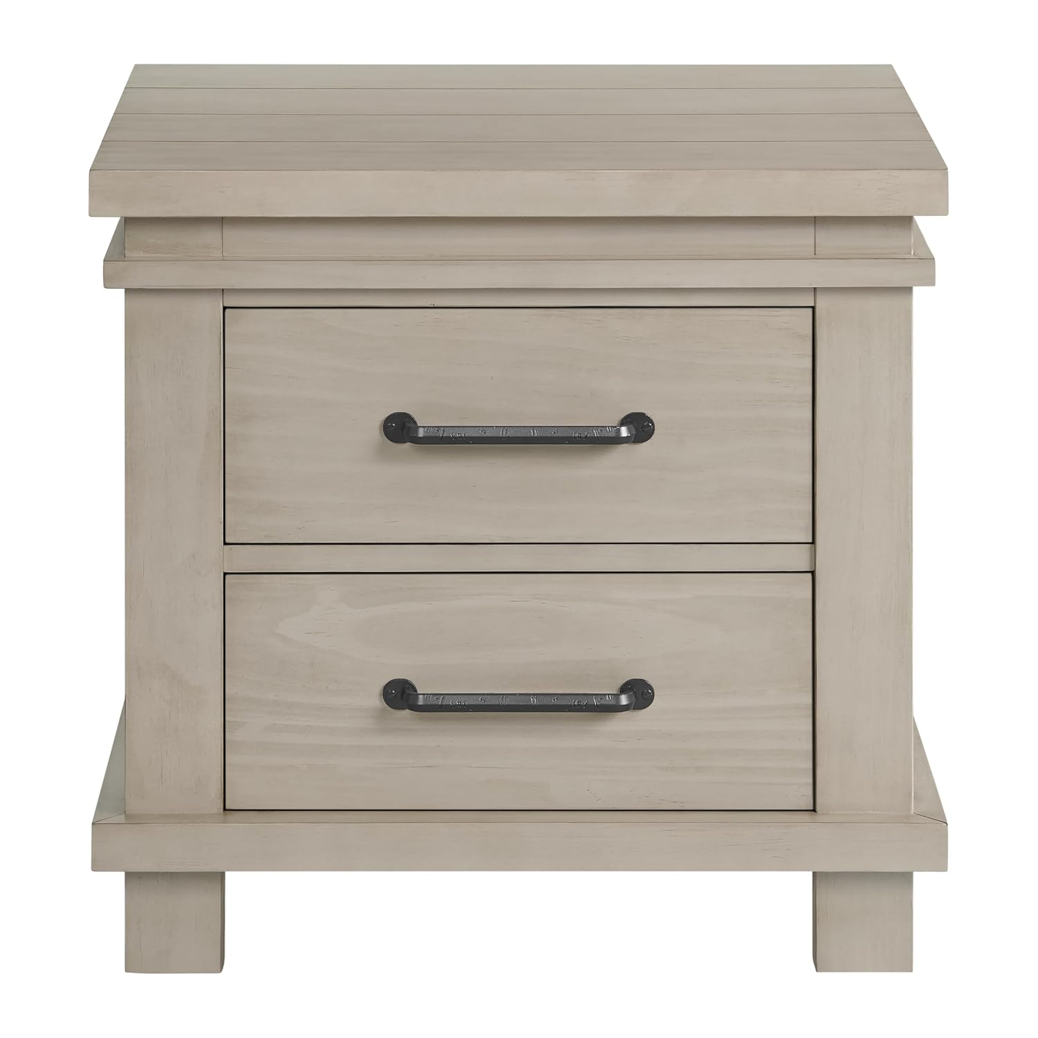Soho Baby Hampton Premium Soft Closing 2-Drawer Nightstand, Smooth Stone Wash
