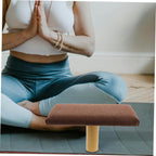 Kichvoe Wooden Stool Chair Zen Stool Small Brown Bench Ergonomic Seiza Bench for Posture Correction Portable Seat Suitable Under 150cm Height Home and Office Use