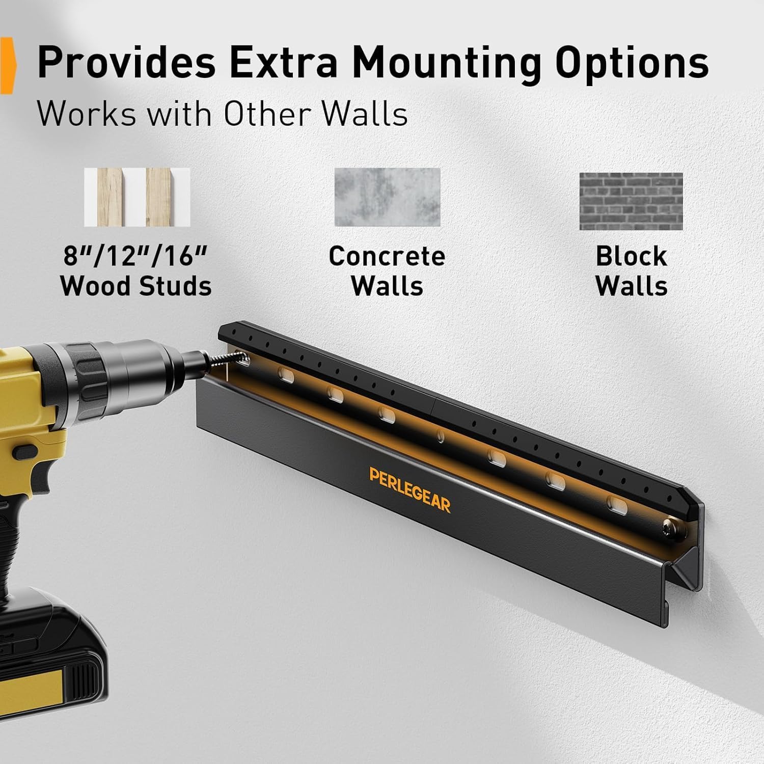 Perlegear No Drill TV Wall Mount for Most 24-65 Inch TVs up to 100 lbs, Studless TV Mount, Drywall TV Bracket with Max VESA 400x400mm, No Stud, Easy Install, Low Profile, PGMT7