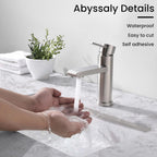 Abyssaly Marble Contact Paper for Countertops, White Gray Faux Marble Wallpaper Peel and Stick, Self Adhesive Removable Waterproof Wall Paper for Kitchen Backsplash 23.6" x 393.7"