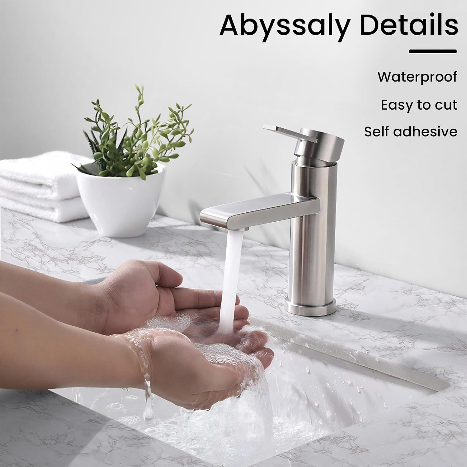 Abyssaly Marble Contact Paper for Countertops, White Gray Faux Marble Wallpaper Peel and Stick, Self Adhesive Removable Waterproof Wall Paper for Kitchen Backsplash 23.6" x 393.7"