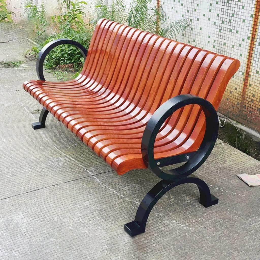 Patio Benches for Outdoors Creative Outdoor Leisure Bench with Backrest Community Park Viewing Seat Beach Chair Shopping Mall Rest Garden Benches for Outdoors