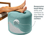 Jaxx Spring Indoor/Outdoor Bean Bag Pouf Ottoman, Sunbrella Breeze