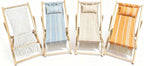 Children’s Vintage Sun Lounger Sling Chair | Wooden Frame with Canvas Fabric | Outdoor Folding Deck Chair for Kids Ages 5+ | Portable & Lightweight for Backyard, Poolside, or Beach (Rope)