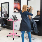 Salon Señor Pink Salon Tray with Wheels, Height Adjustable Hair Color Service Tray for Spa, Tattoo, or Home Use