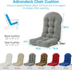 Rocking Chair Cushions Set - Non-Slip Adirondack Chair Cushions with Ties Indoor/Outdoor Rocking Chair Pad for Living Room, Bedroom, Balcony, Office