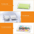 BEEGO Sticky Note Organizer - 4x6 in Crystal Clear Acrylic Notepad Holder & Dispenser for Dorm Room Office Desk Organization
