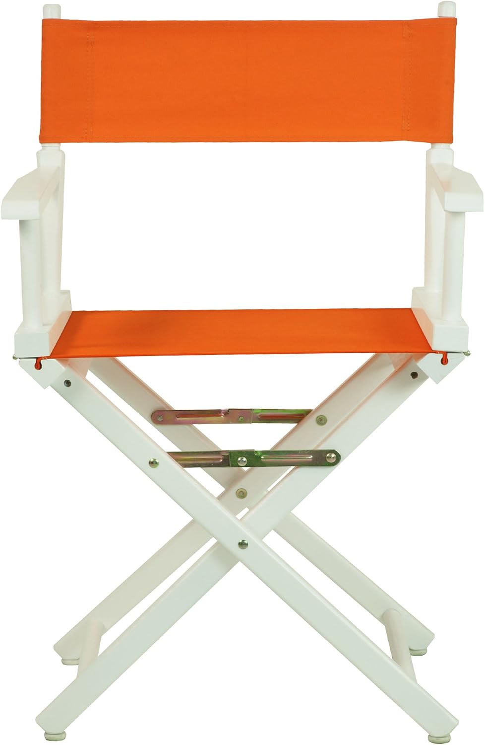 Casual Home 18" Director's Chair White Frame with Tangerine Canvas
