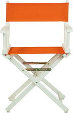 Casual Home 18" Director's Chair White Frame with Tangerine Canvas