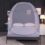 Mosquito Net for Bed, Folded Size 12 inch Portable Camping Travel Mosquito Net, Pop Up Mosquito Tent with Double Entry for King Queen Size Bed (Folded 12 Inch, 71"x79"x59")