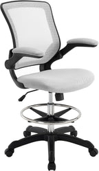 Modway MO-EEI-1423-GRY Veer-Reception Desk Flip-Up Arm Drafting Chair, 22.5"L x 25.5"W x 41.5-50"H, Gray