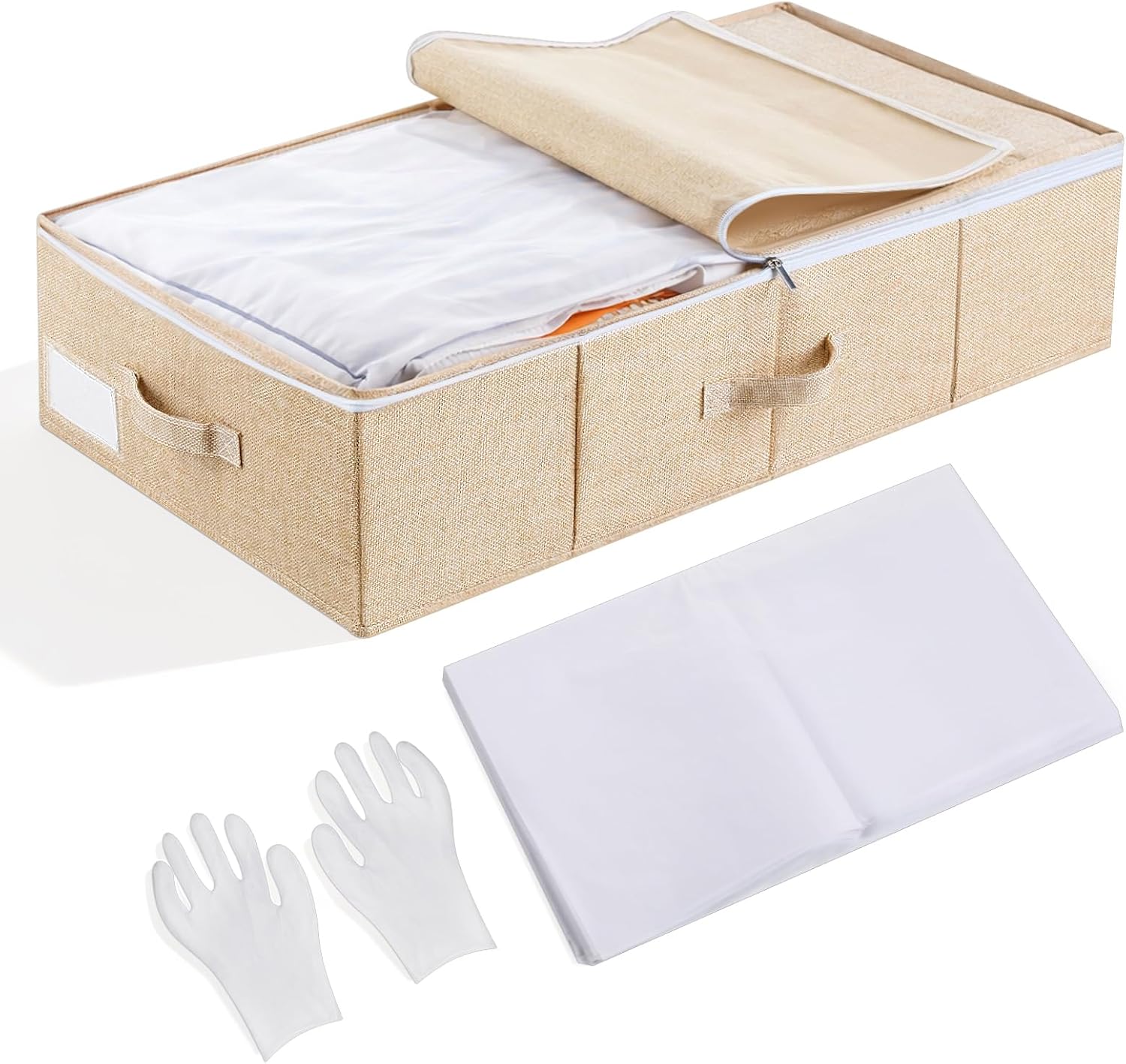 Wedding Dress Box, Preservation Storage Box with 40 Acid-Free Sheets, Sheet Organizers and Storage, Large Wedding Keepsake Trunk