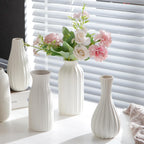 Kimdio White Ceramic Bud Vase for Table Decor, 12pcs Small Pottery Vases for Flowers Mini Ceramic Vases for Pampas Grass Vase Bulk for Wedding Dining Room Christmas Home