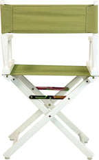Casual Home 18" Director's Chair White Frame with Olive Canvas