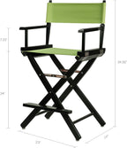 Casual Home 220-02/021-72 Director Chair 24" - Counter Height BlackFrame/Lime Green Canvas